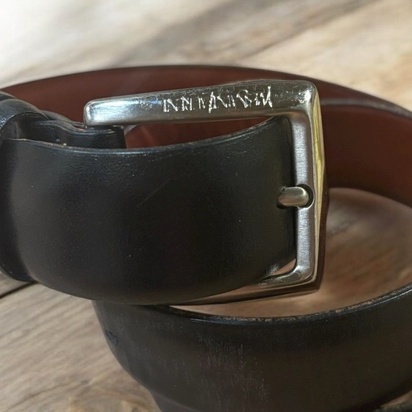Yves Saint Laurent black handcrafted leather belt size 42 - Picture 3 of 7